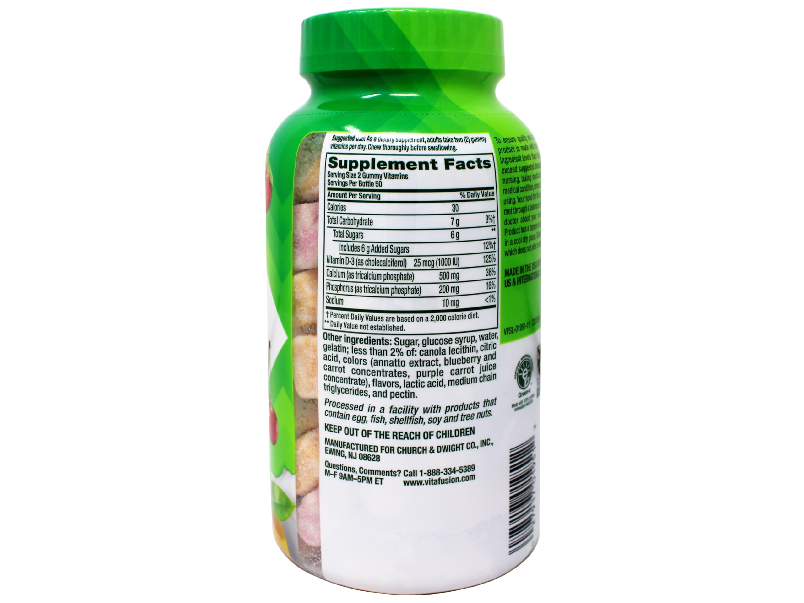 Vitafusion gummies paired with water for a simple daily ritual.