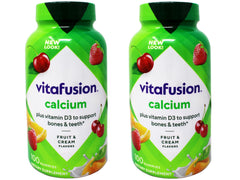 Vitafusion Calcium Gummies bottle showing 500 mg calcium for bone health.