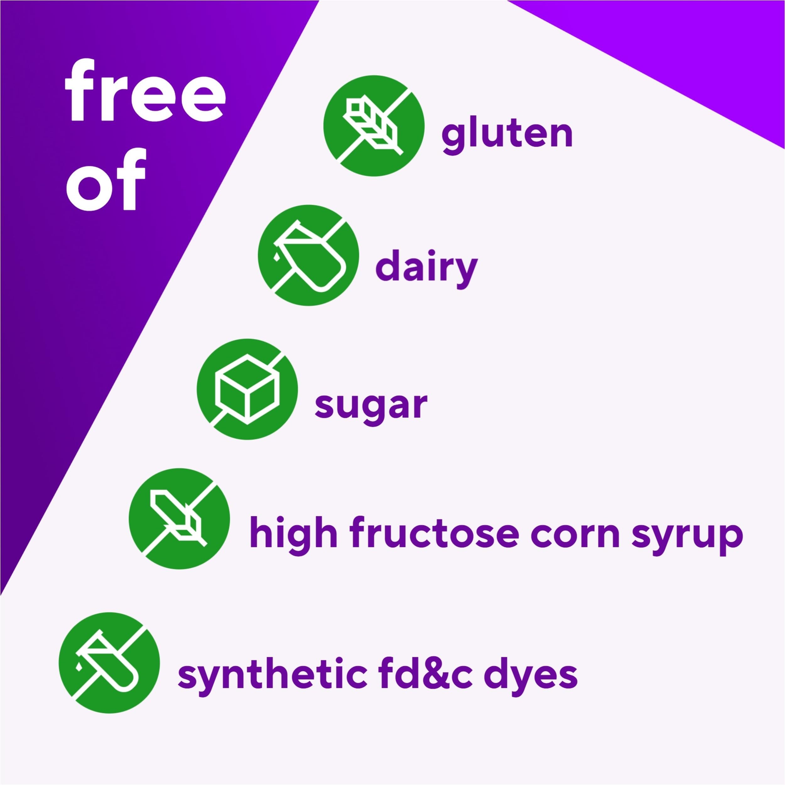 Vitafusion Berry flavor gummies provide a gluten-free fiber boost.