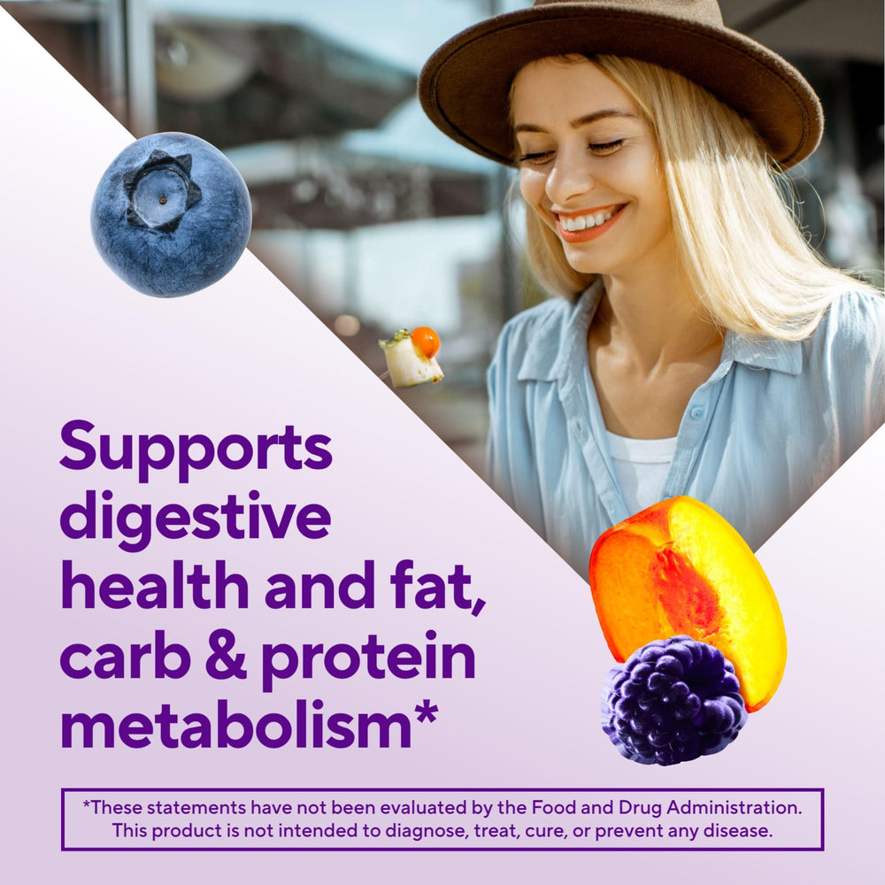 Vitafusion Fiber Well Fit peach flavor gummies ready for daily fiber support.