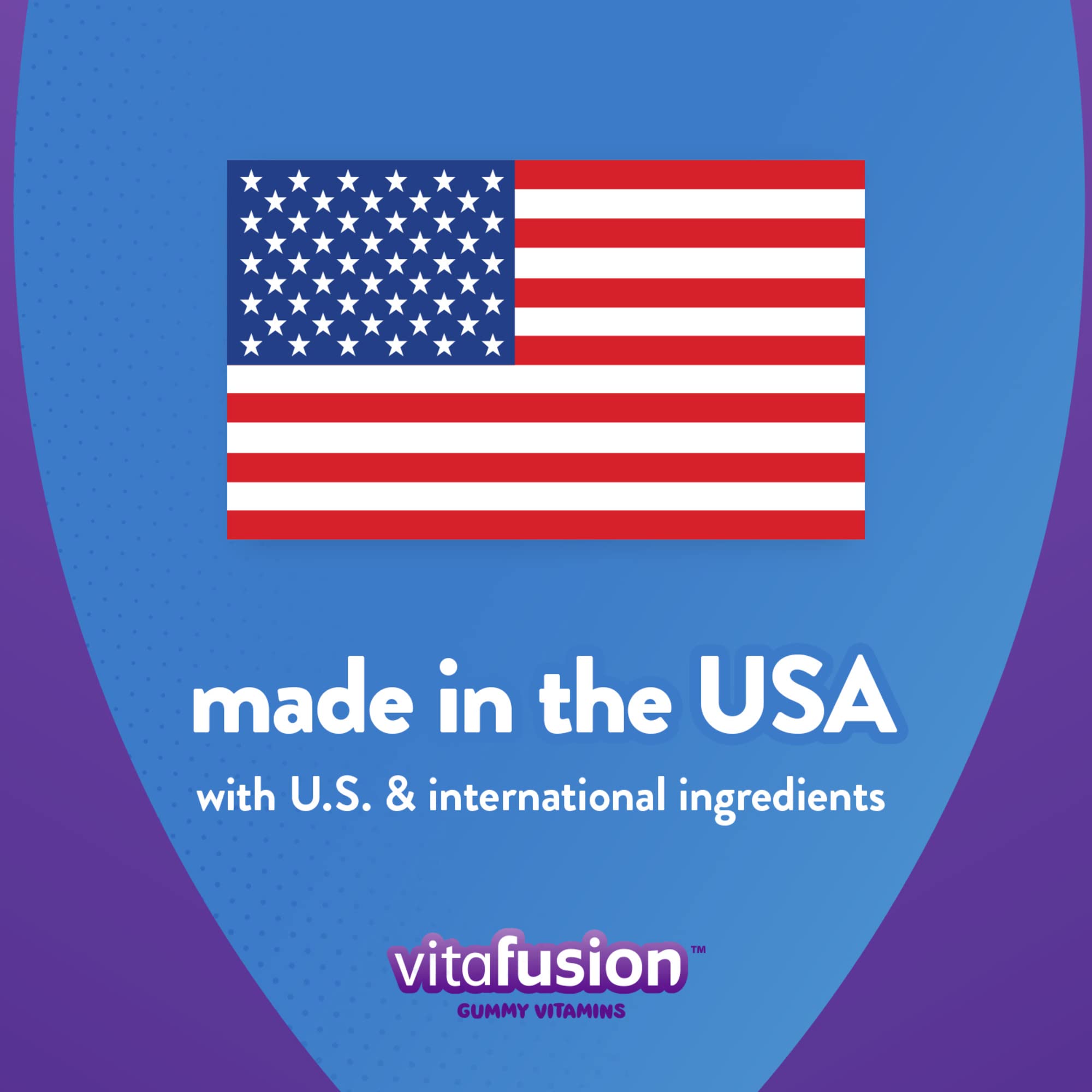 Vitafusion Men's Powerful Multi bottle front shows easy nutrients panel.
