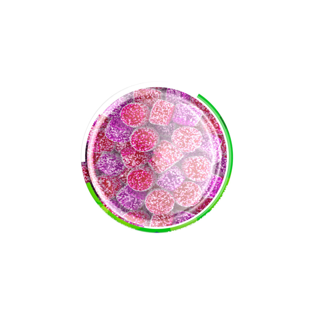 Vitafusion gummies arranged with fresh berries to evoke flavor.
