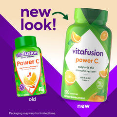 Close-up of Vitafusion Power C orange gummies.