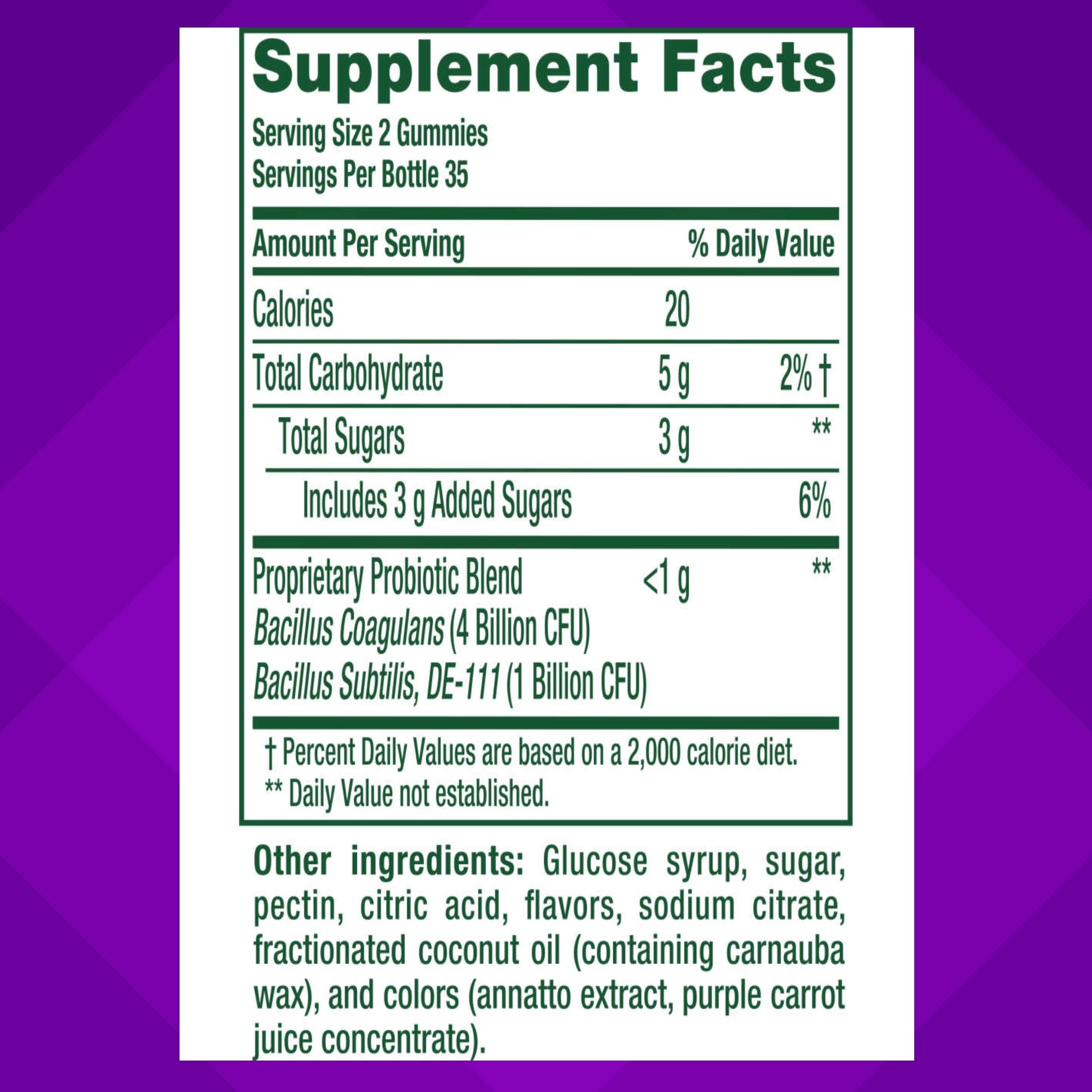 Vitafusion mango flavor gummies, tasty daily probiotic routine