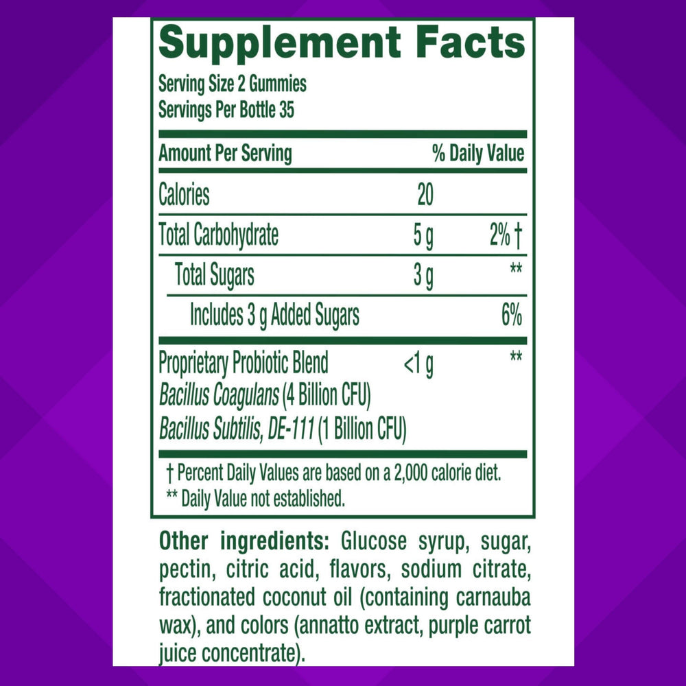 Vitafusion mango flavor gummies, tasty daily probiotic routine