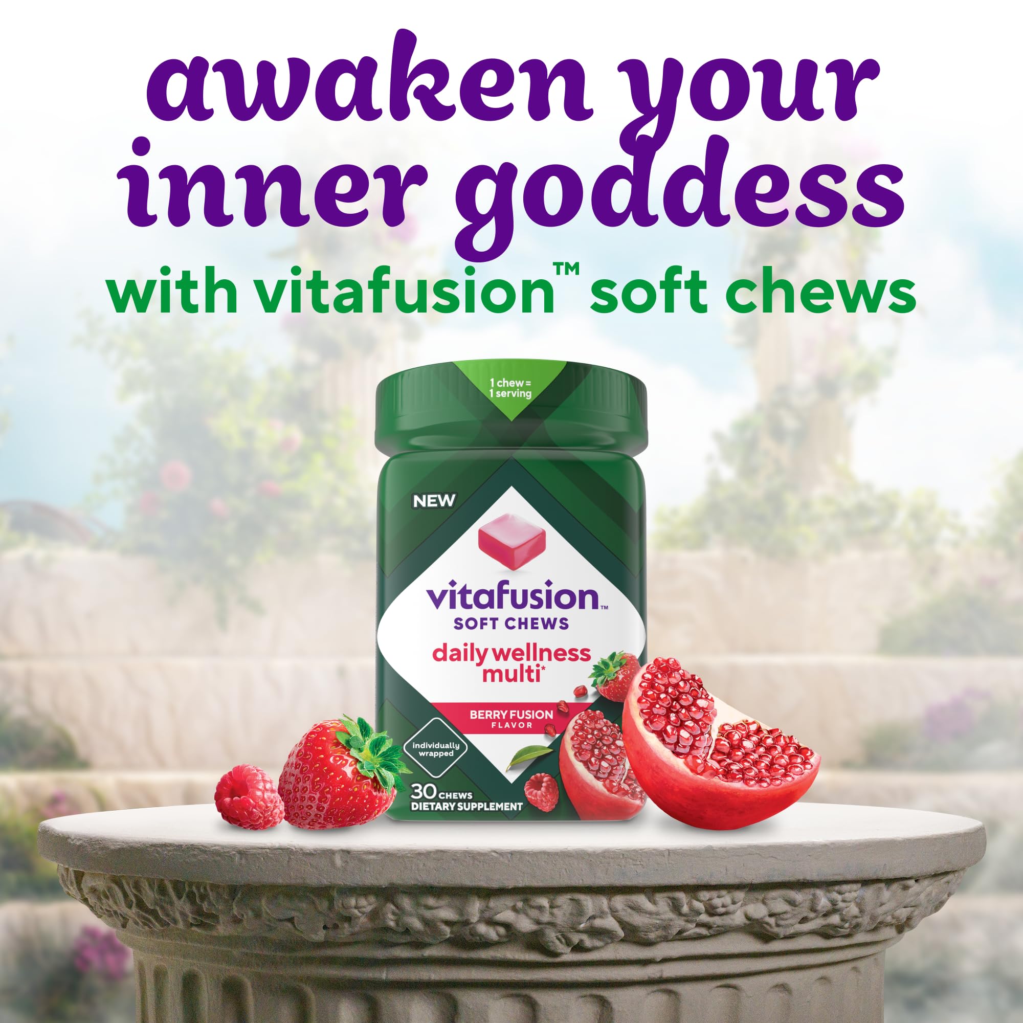 Gift-ready Vitafusion Berry Fusion packaging for easy gifting.