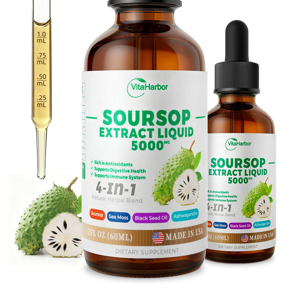 VitaHarbor 4-in-1 Soursop Bitters Bottle for daily wellness.