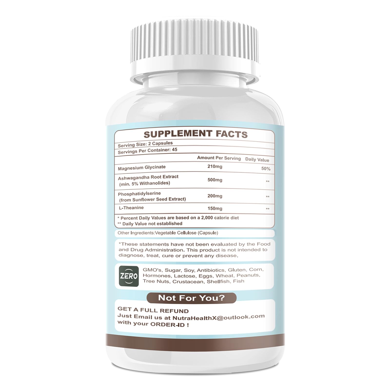 VitaHarbor L-Theanine provides calm focus and mood support.
