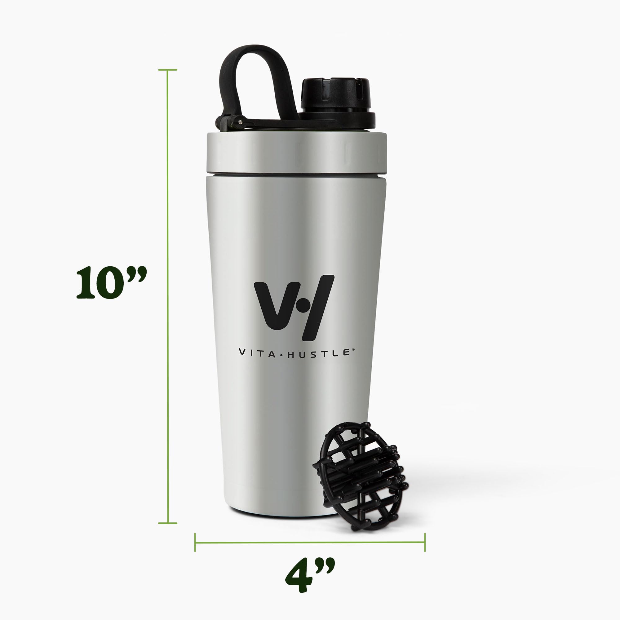 VitaHustle car cup holder friendly shaker fits in vehicles on the go.