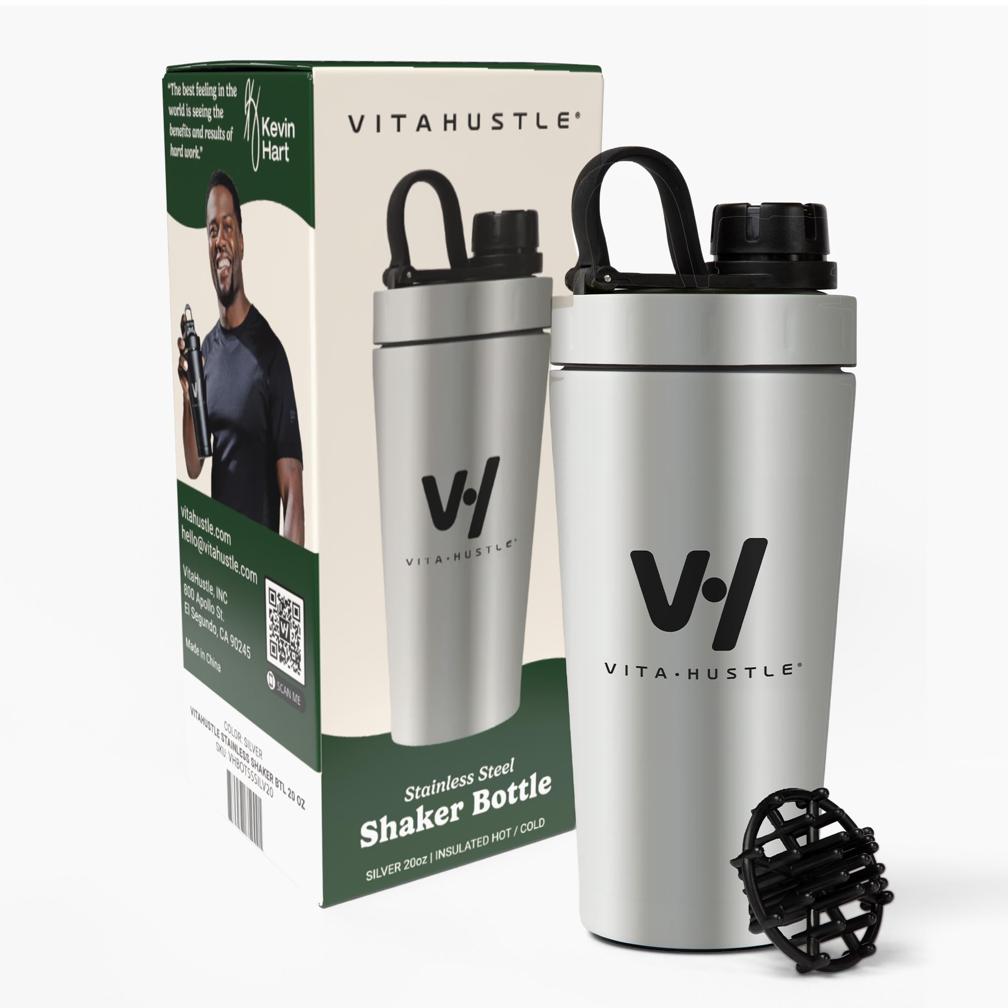 VitaHustle leakproof lid image highlights reliable seal during vigorous shakes.
