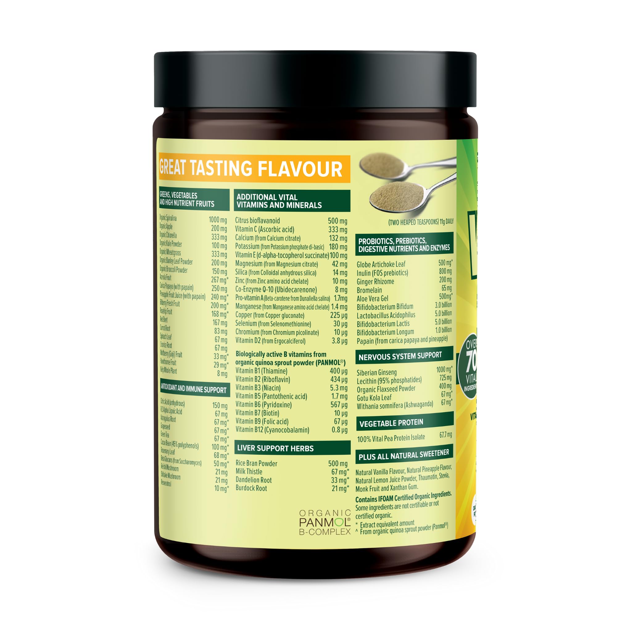 Vital All-In-One probiotic blend supports gut health and digestion.