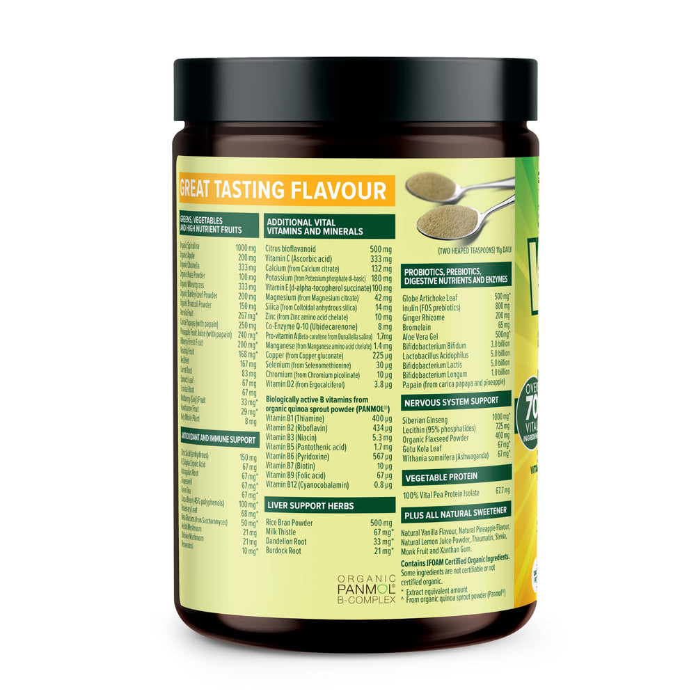 Vital All-In-One probiotic blend supports gut health and digestion.