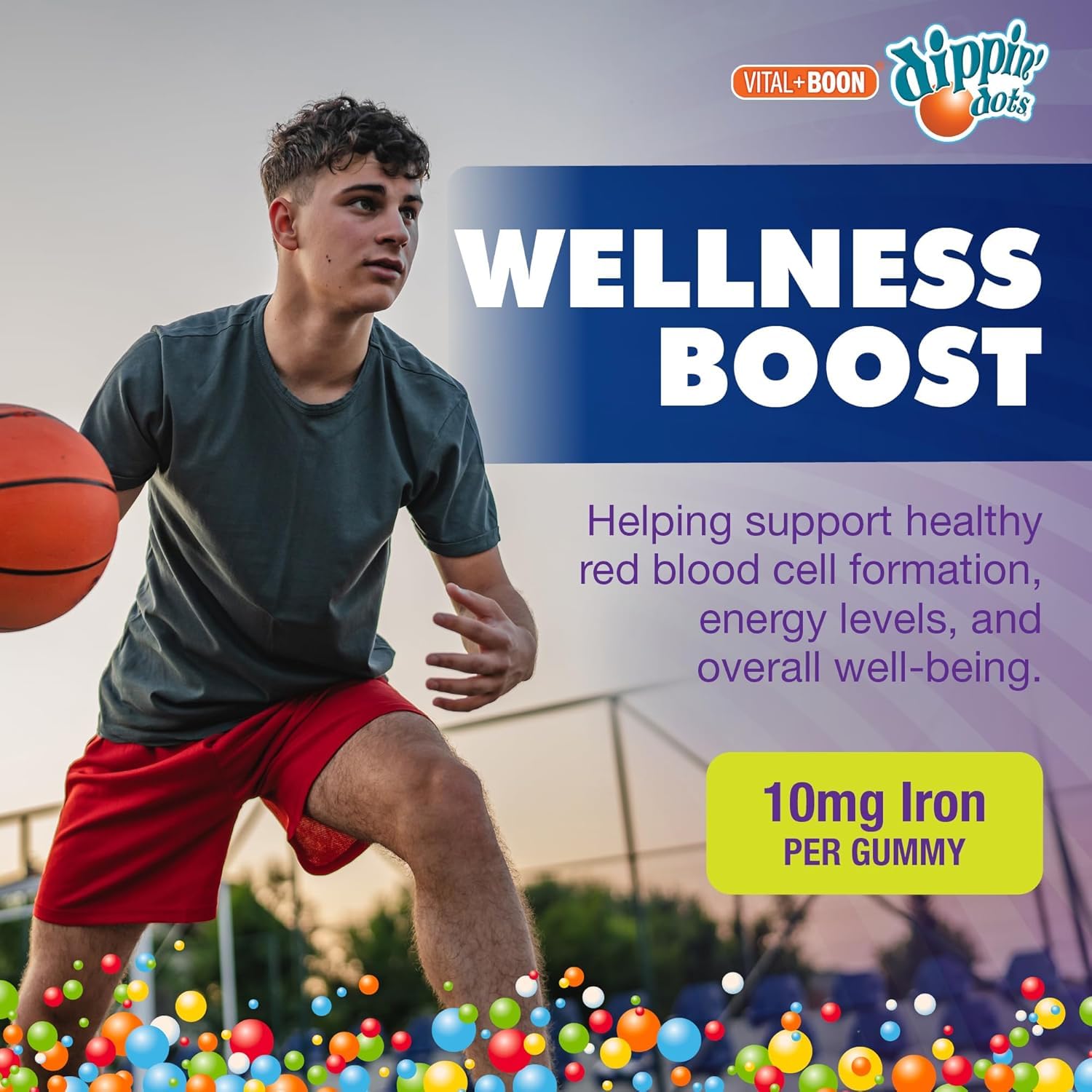 Vital+Boon gluten-free icon signals allergen-friendly gummies.