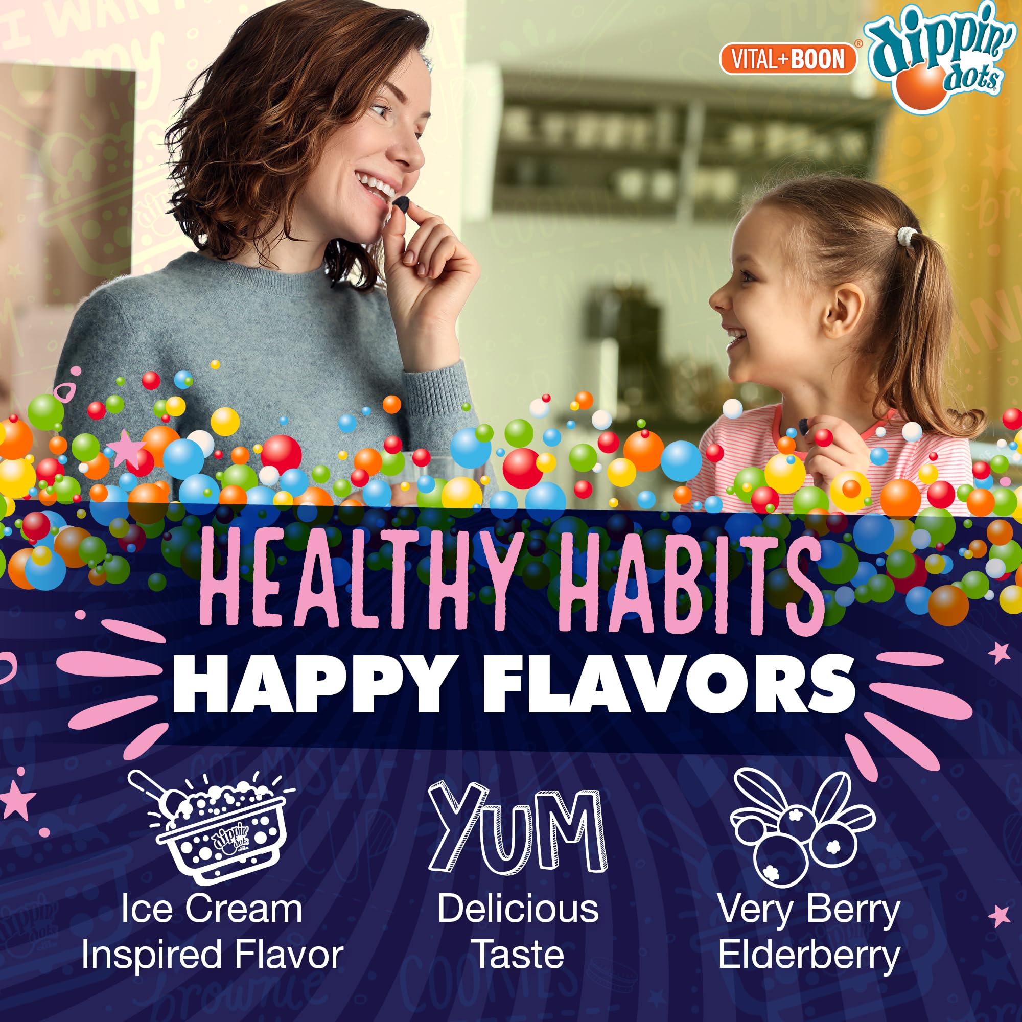 Vital+Boon Elderberry Gummies ingredients featuring pectin-based formula