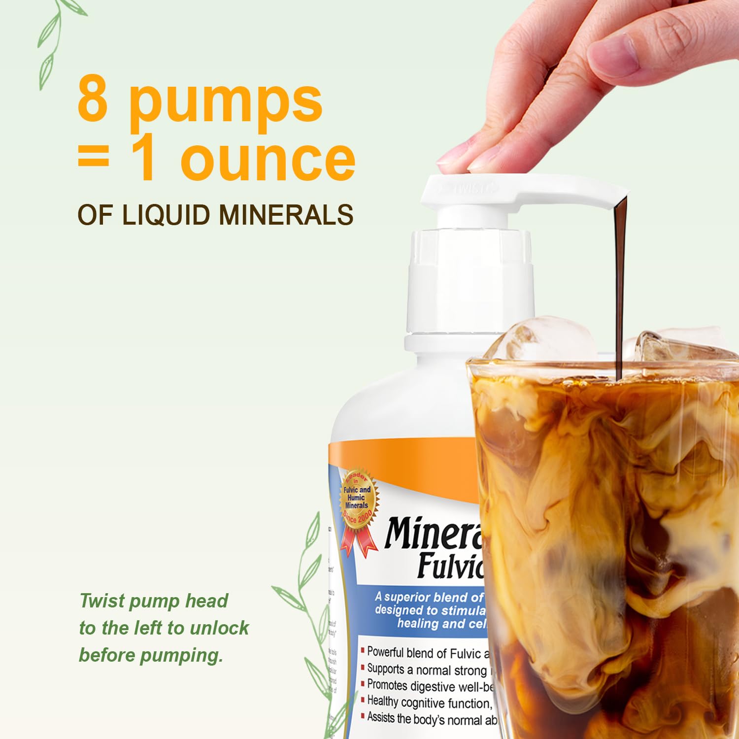 Vital Earth Minerals 70+ minerals graphic highlighting trace mineral variety