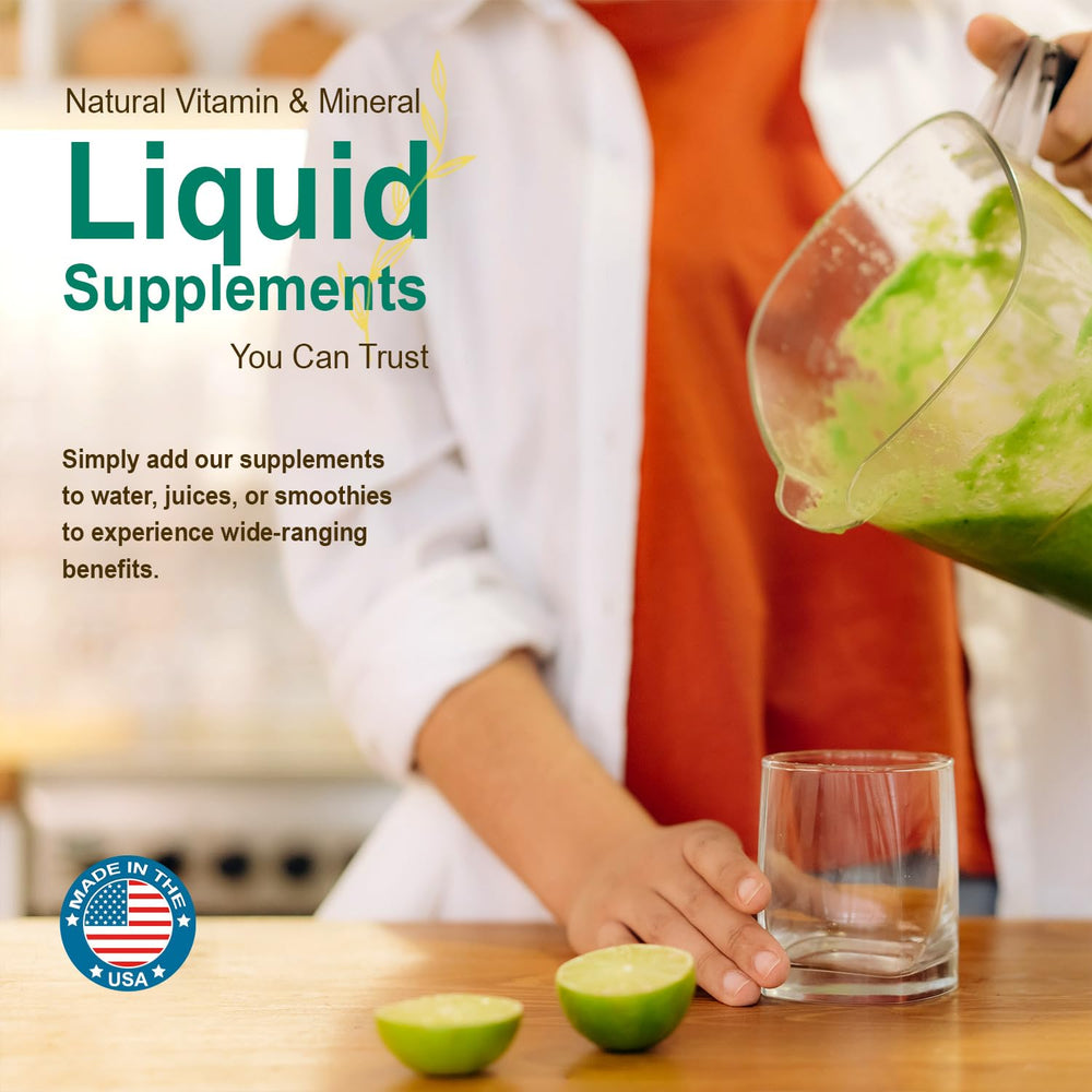 Vital Earth Minerals kids and adults dosage visuals for family-friendly supplementation.