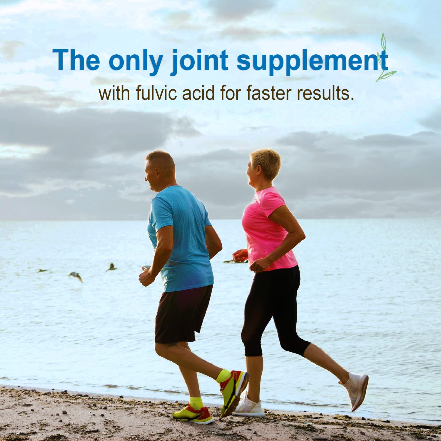Vital Earth Minerals liquid joint support bottle in hand for portable daily use