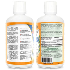 Vital Earth Minerals liquid multivitamin dose promotes nutrient absorption.