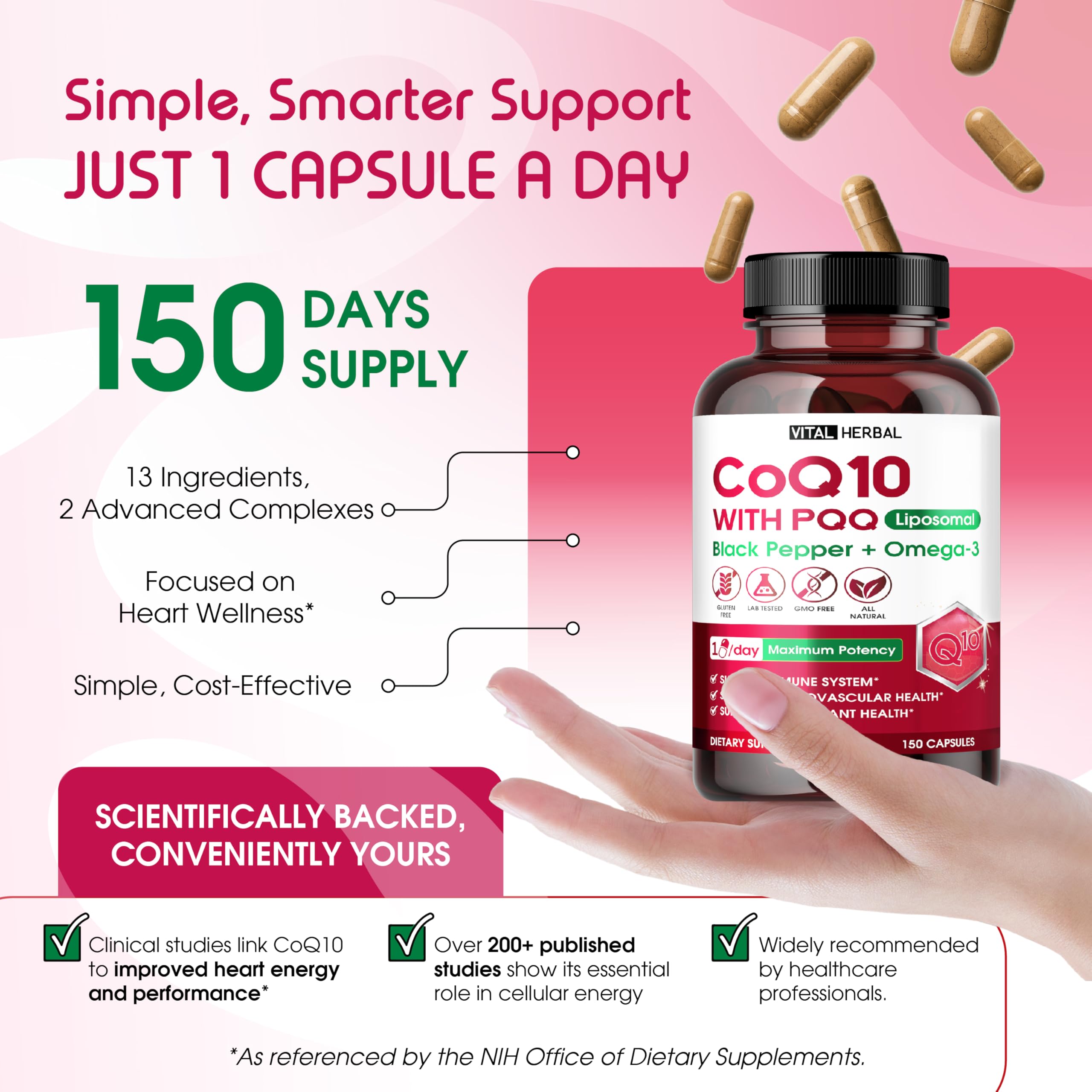 Vital Herbal liposomal technology diagram highlighting improved absorption