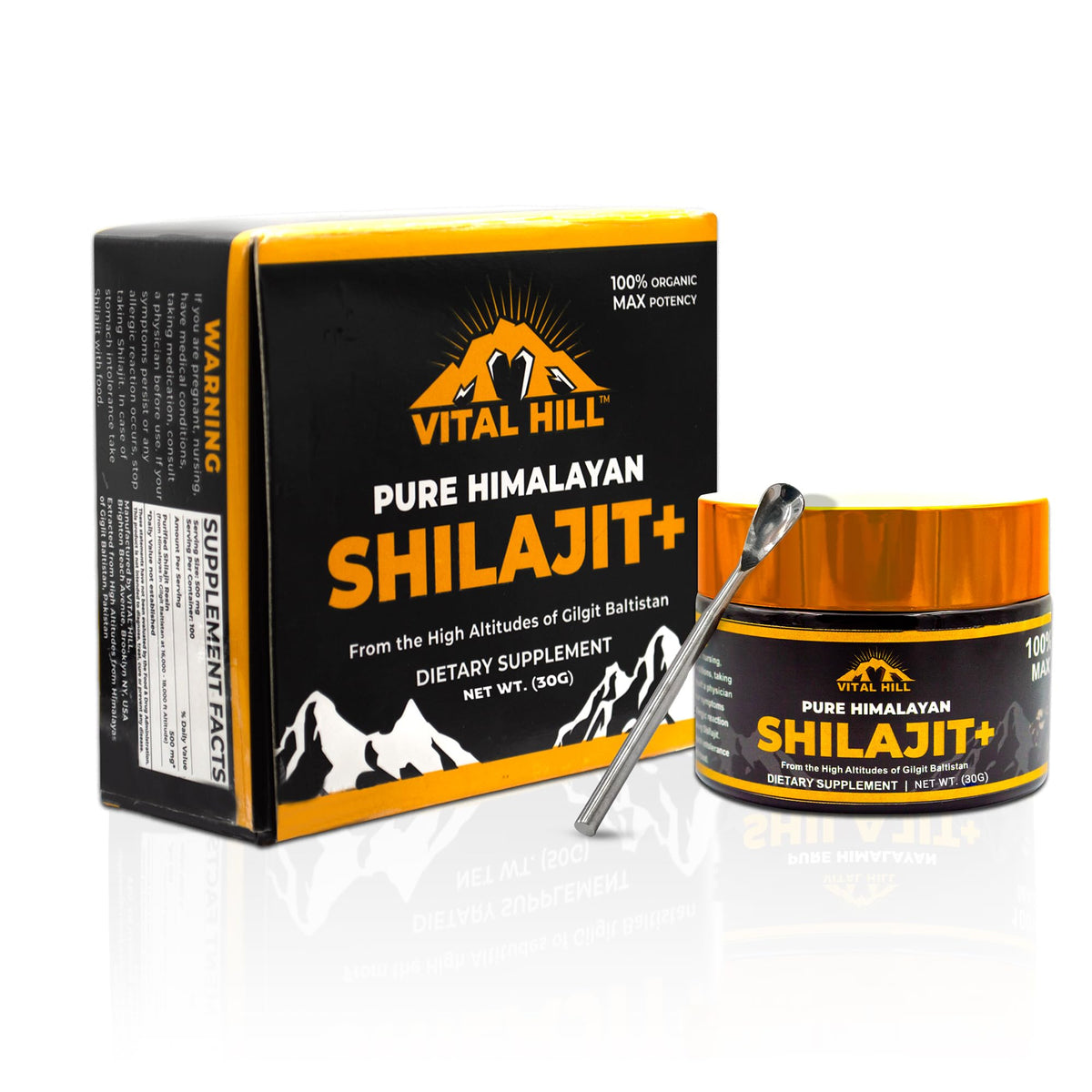 Vital Hill Shilajit Resin bottle — premium Himalayan mineral resin for daily energy and focus.