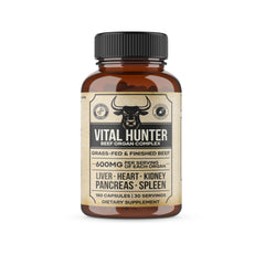 Vital Hunter beef organ capsules with liver focus for daily nutrition from grass-fed organs.