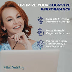 Vital Nootropic 12-in-1 bottle side view highlighting packaging details.