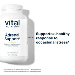 Vital Nutrients Adrenal Support capsules ready for daily routines and energy balance