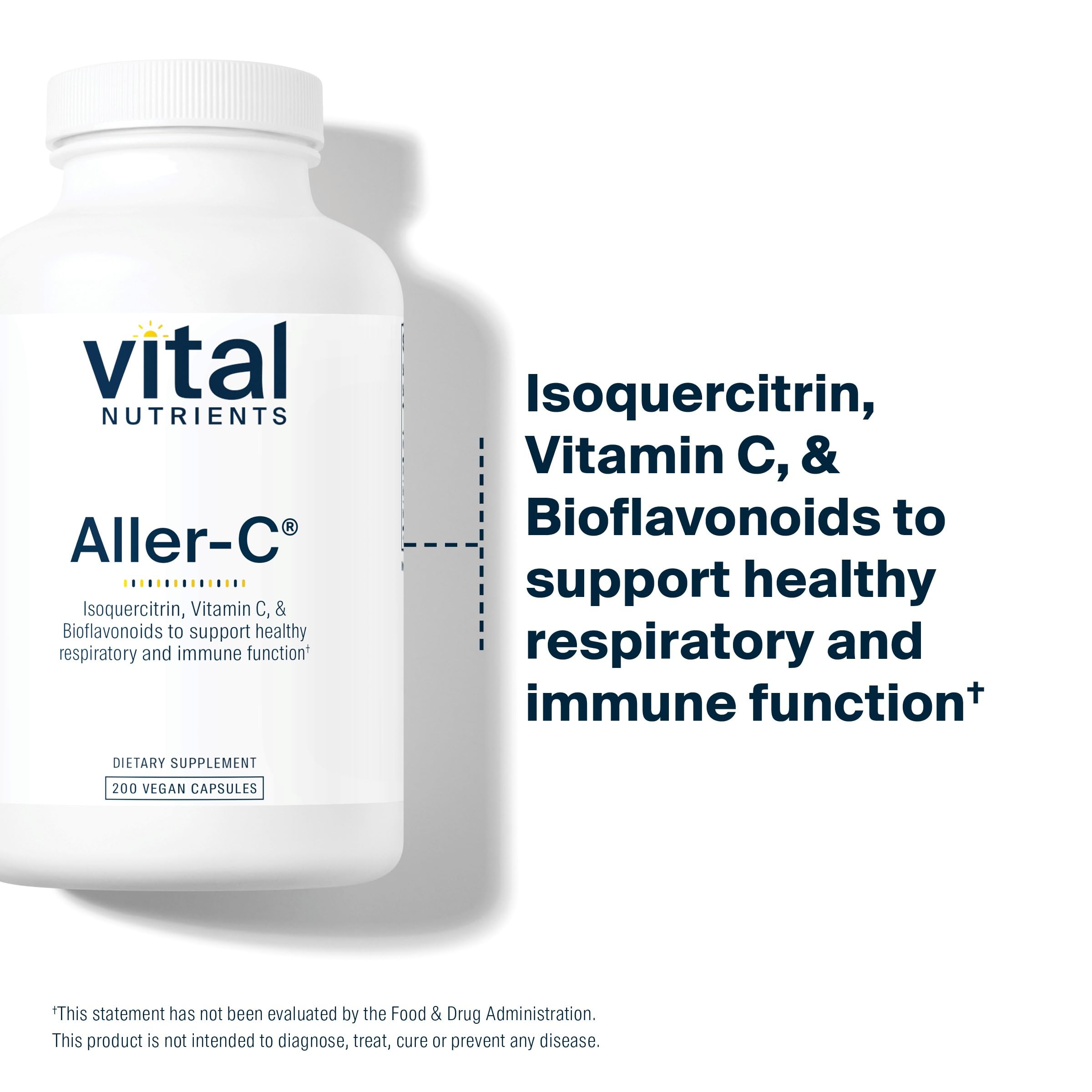 Vital Nutrients Aller-C allergen-free symbol signals safe, clean ingredients