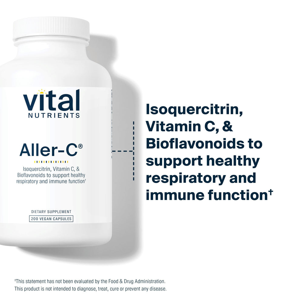 Vital Nutrients Aller-C allergen-free symbol signals safe, clean ingredients