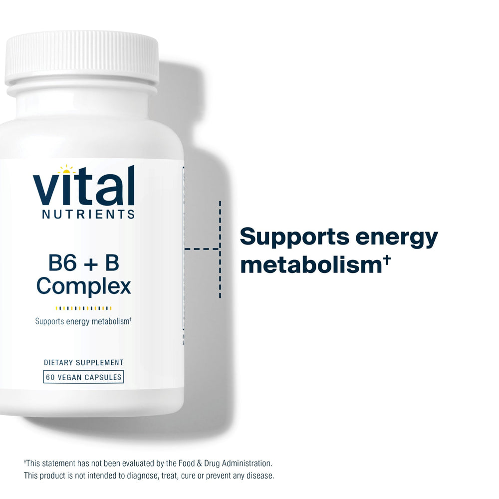 Vital Nutrients B6 + B Complex pour capsules for easy daily use