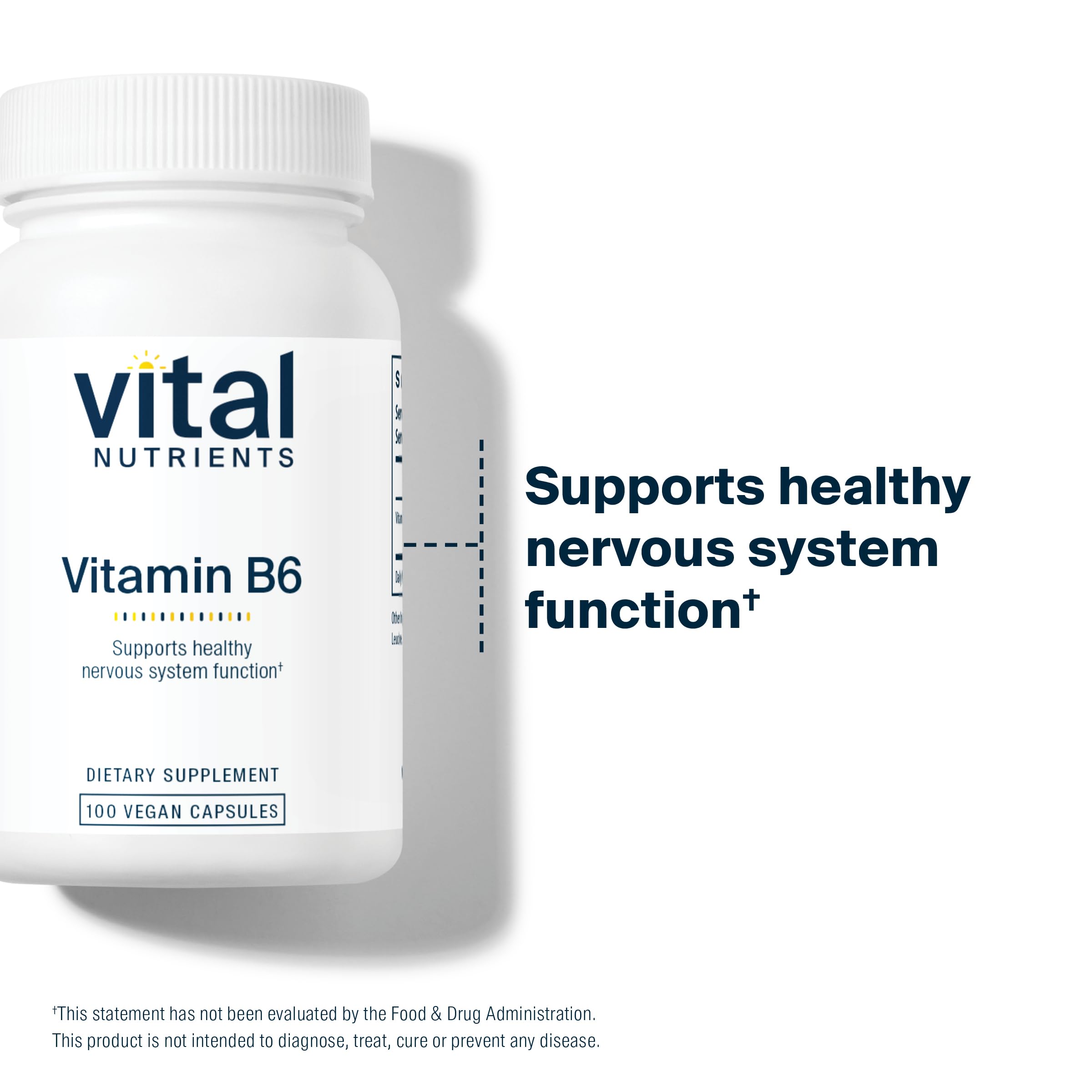 Vital Nutrients B6 gluten and dairy free formulation for sensitive diets