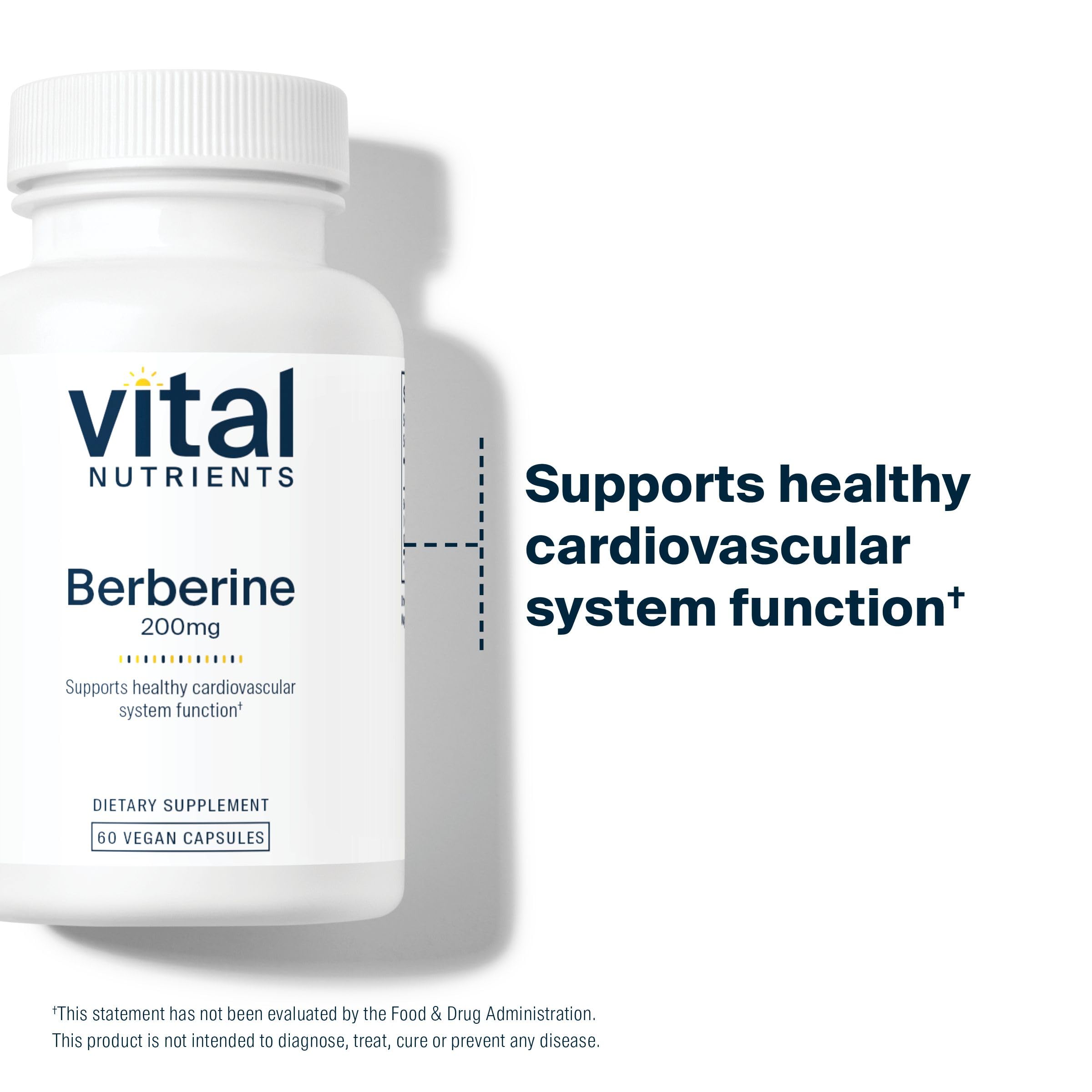 Vital Nutrients Berberine allergen-free label emphasizing non-GMO and clean label