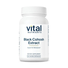 Vital Nutrients Black Cohosh 250mg bottle for menopause support.