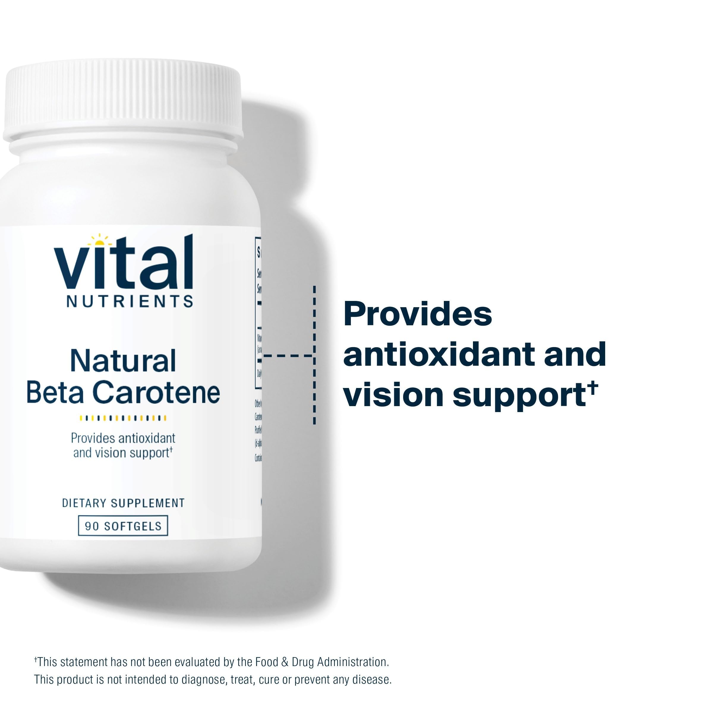 Vital Nutrients bottle label highlights gluten-free and dairy-free ingredients.