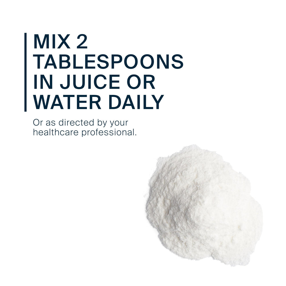 Vital Nutrients cellulose-fiber-powder-glass-mixer shows simple mixing into a drink.