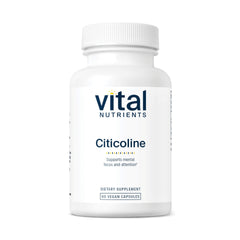Vital Nutrients Citicoline 250 mg bottle front view supports mental clarity.