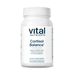 Vital Nutrients Cortisol Balance bottle front for daily stress support