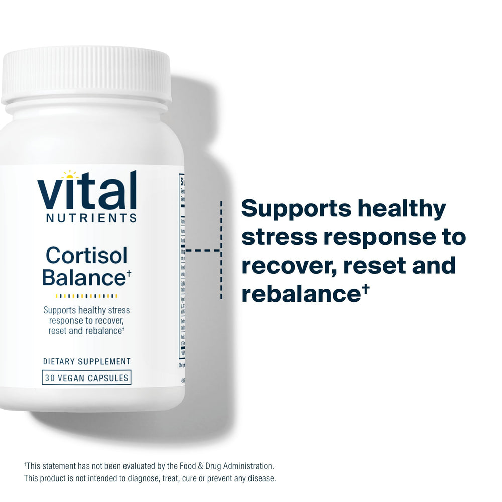 Label detail on Vital Nutrients Cortisol Balance vegan formula