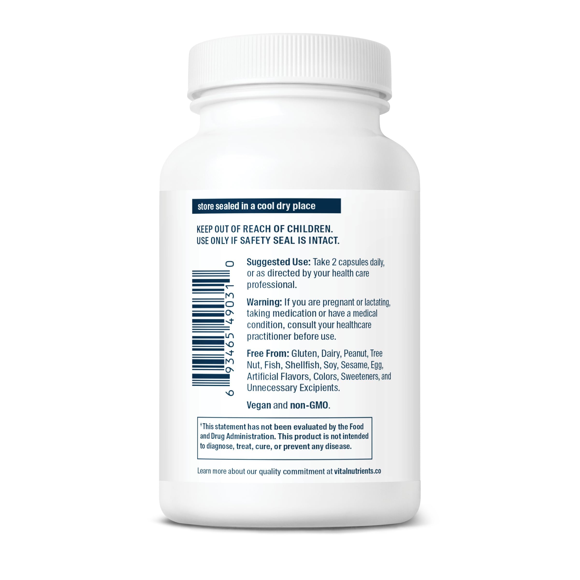 Vital Nutrients Cortisol Balance vegan formula supports daily resilience.