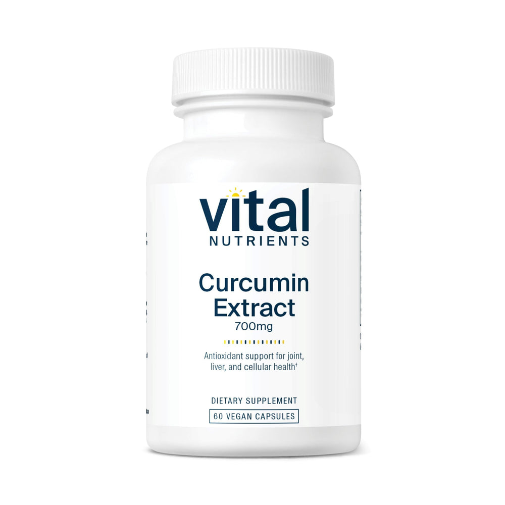 Vital Nutrients Curcumin Extract 700mg bottle front for daily joint support.