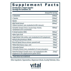 Vital Nutrients Detox Formula capsules closeup for easy intake
