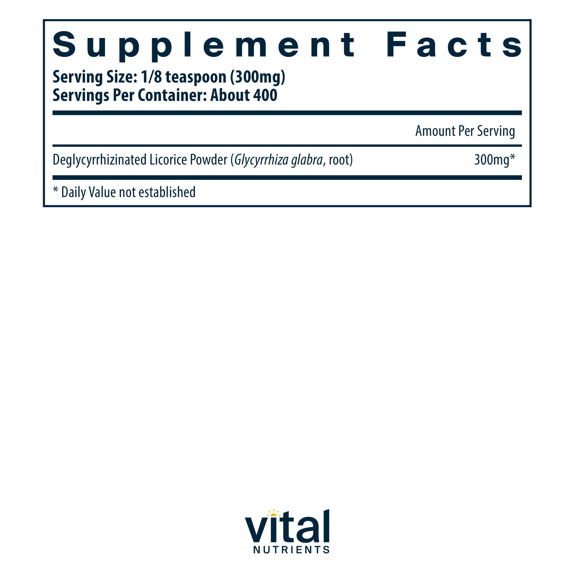 DGL Powder scoop in bottle shows easy-dose usage