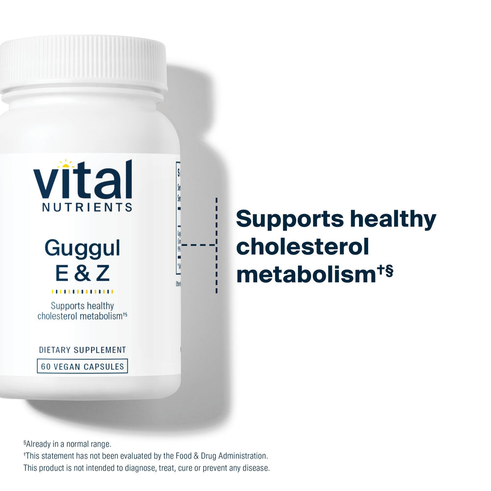 Vital Nutrients Guggul E & Z third party testing seal