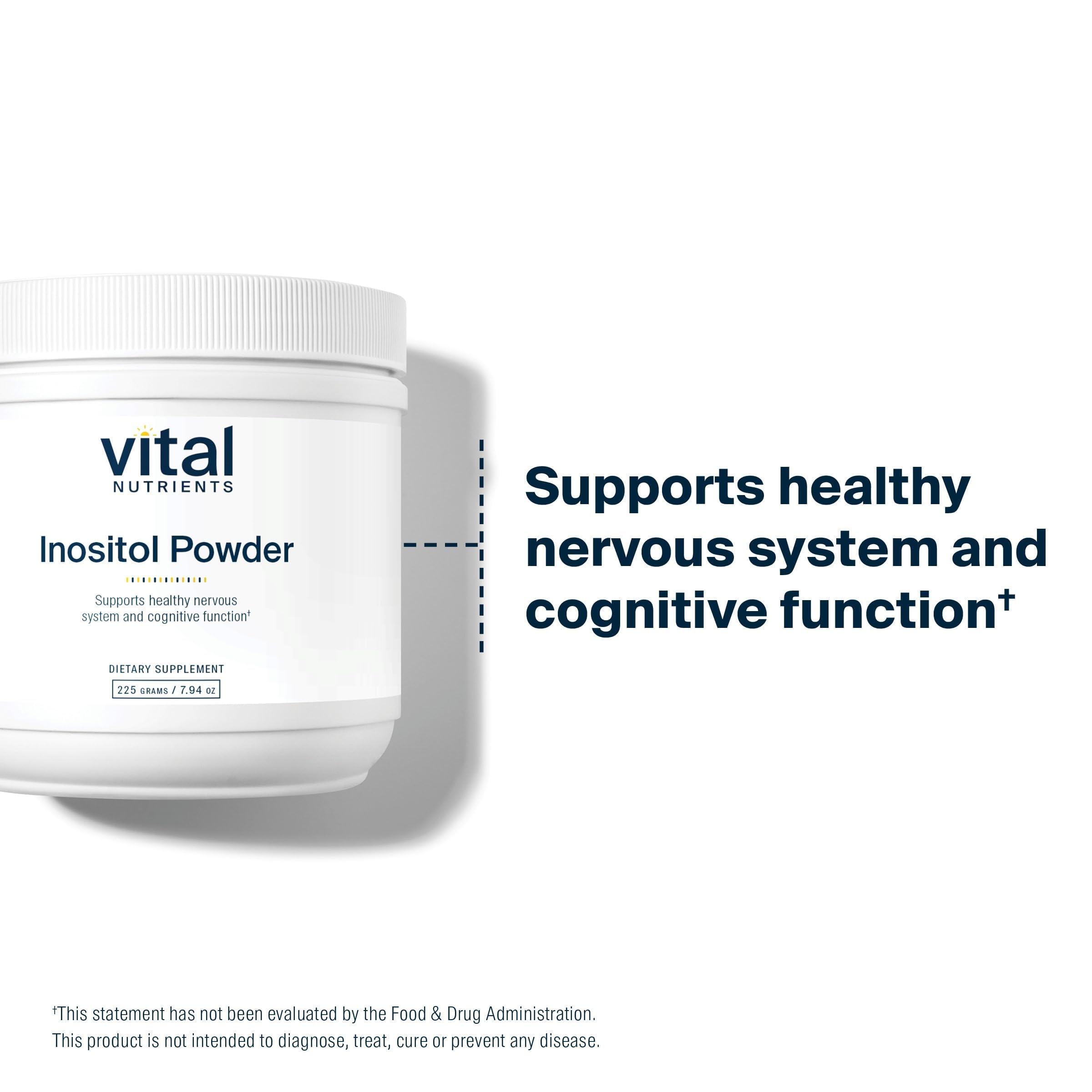 Vital Nutrients Inositol Powder added to smoothie demonstrating versatile use