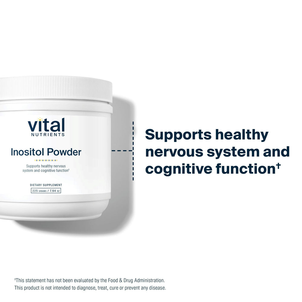 Vital Nutrients Inositol Powder added to smoothie demonstrating versatile use