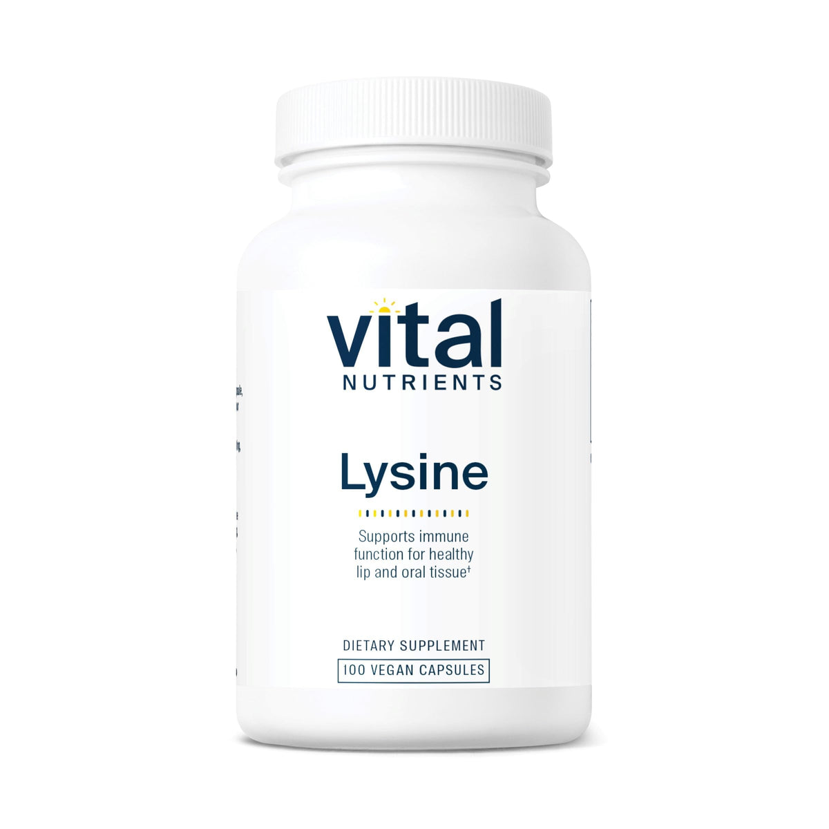 Vital Nutrients Lysine 500mg capsules for clean formulation and tissue support