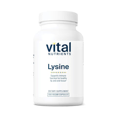 Vital Nutrients Lysine 500mg capsules for clean formulation and tissue support