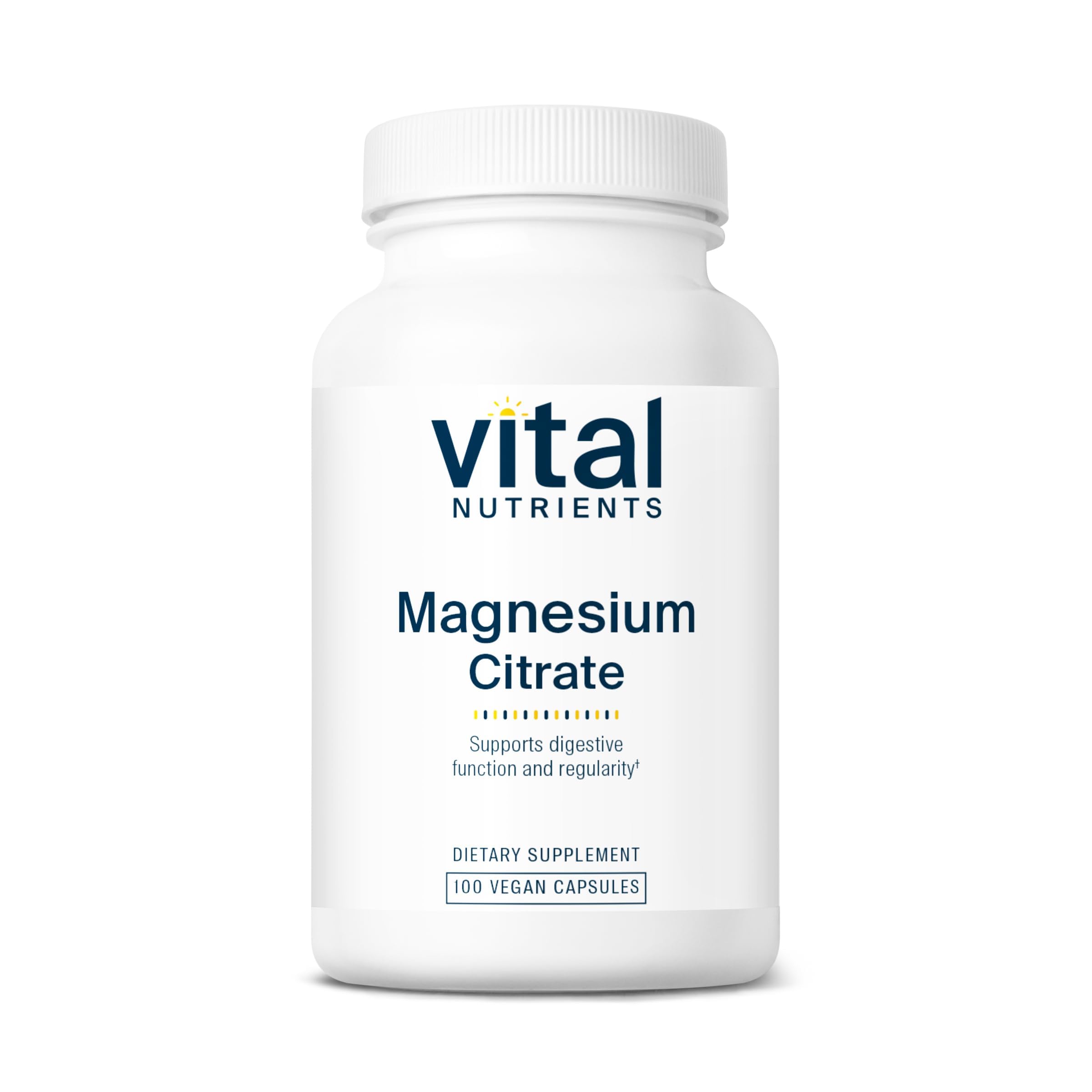 Vital Nutrients Magnesium Citrate 150mg bottle front view for relaxed daily wellness