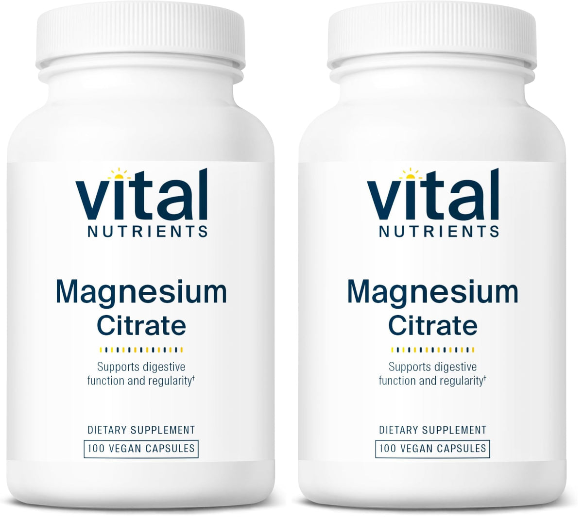Vital Nutrients Magnesium Citrate bottle close-up for easy daily relaxation support.