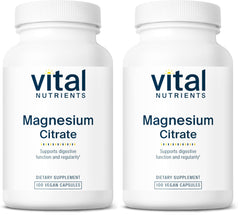 Vital Nutrients Magnesium Citrate bottle close-up for easy daily relaxation support.